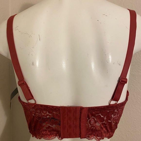NWT Velvet Burnt Orange Bralette/Bra - Picture 2 of 3